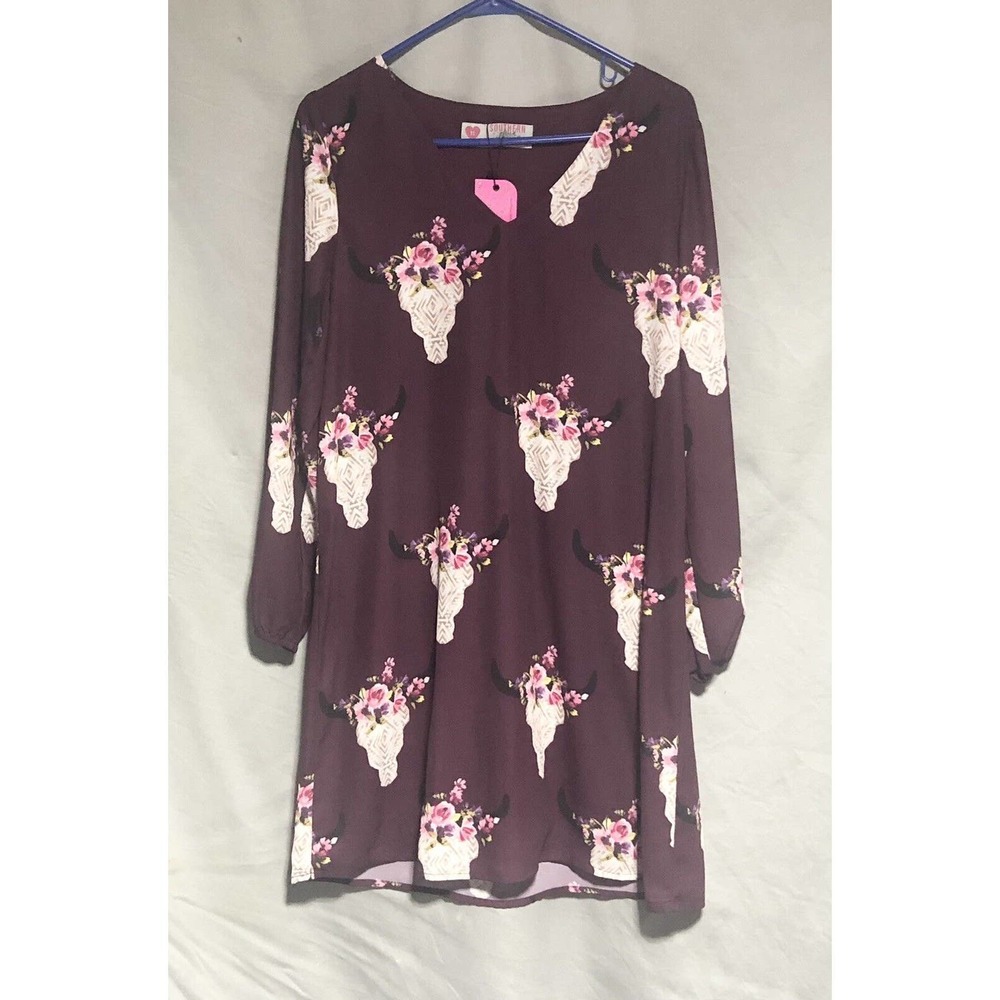 Cow Skulls and Flowers Dress - NWT - Sz X-Small